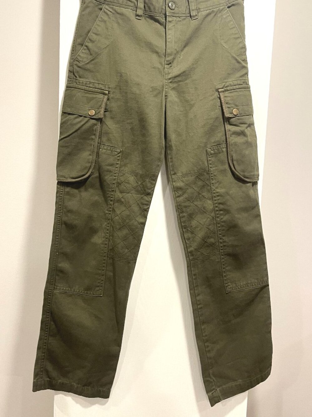 NWT Polo Ralph Lauren NWT Girls Olive Green Quilted Knee Cargo Pants Size 10